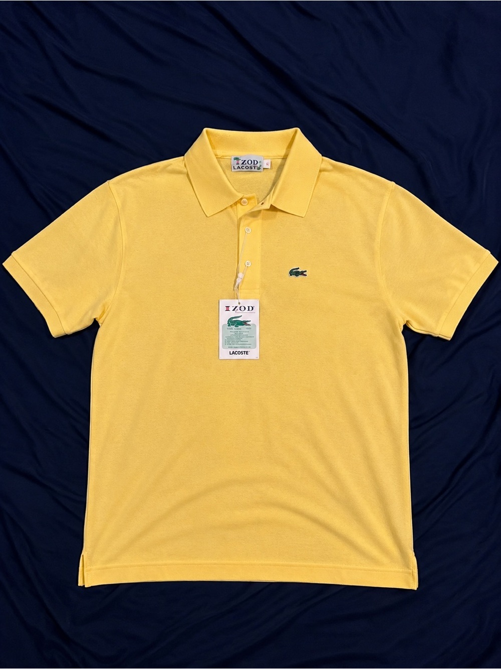 NWT Vintage IZOD Lacoste Yellow Polo Shirt Men’s Size L Brand New With Tags